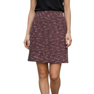 LOFT Skirt Mini Pencil Skirt Size 6 Textured Tweed Red Cream Black Lined